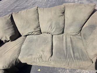 Olive Green Microfiber Sectional Sofa