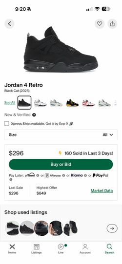 Jordan 4 Black cat
