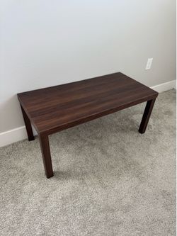 Rectangular Dark Wood Coffee Table — Modern Minimalist