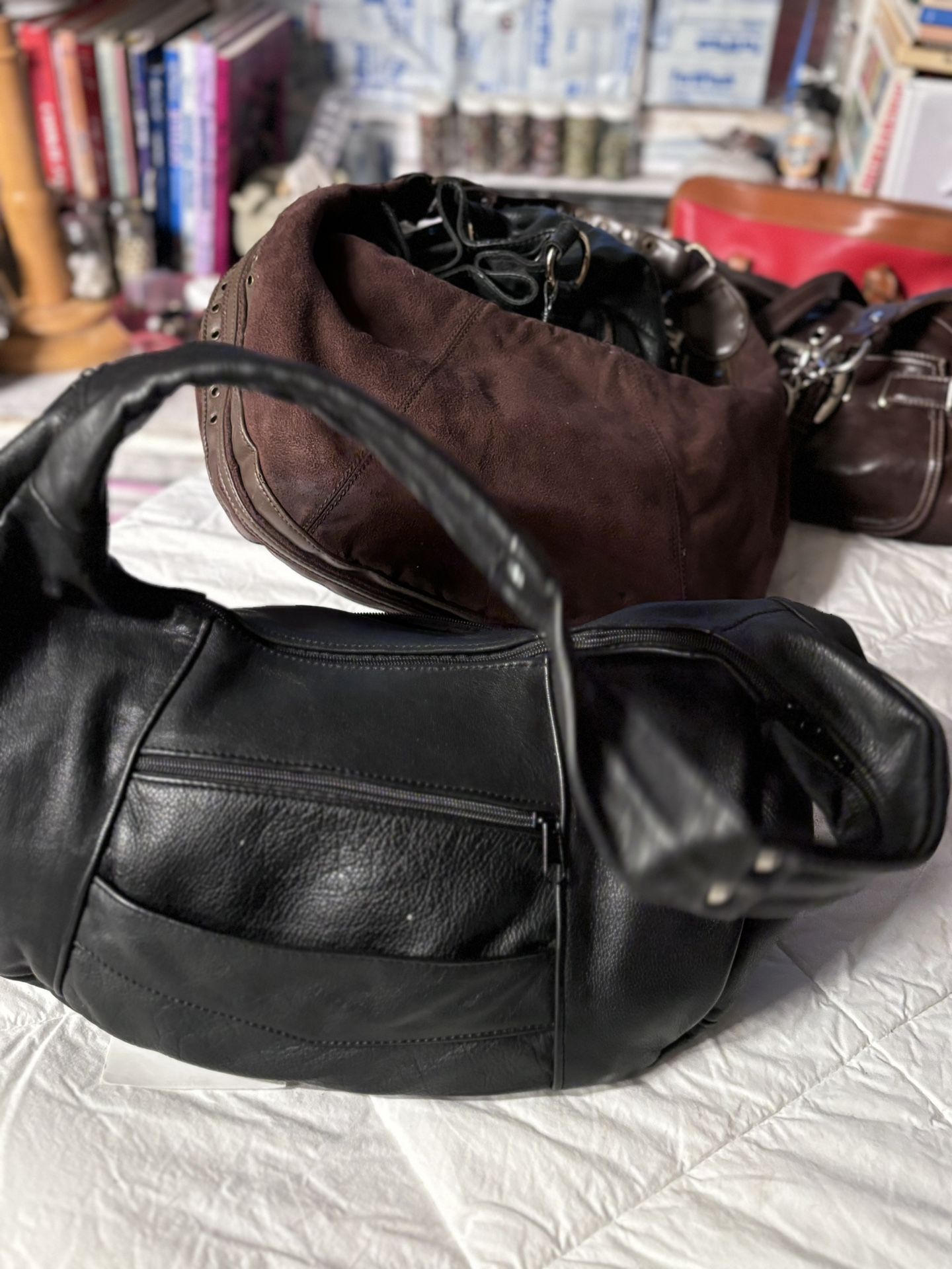 Genuine Leather Hobo Shoulder Bag