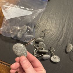 Stone Pebble Shower Curtain Hangers