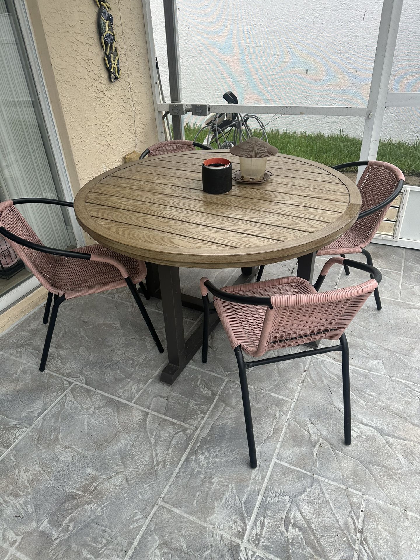 Metal Patio Table With 4 Chairs