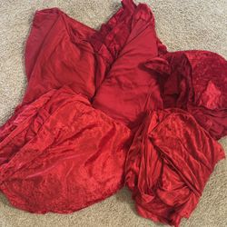 Bulk Fabric Crushed Red Velvet Yards And Yards! Theater Events Film Set Stage Design