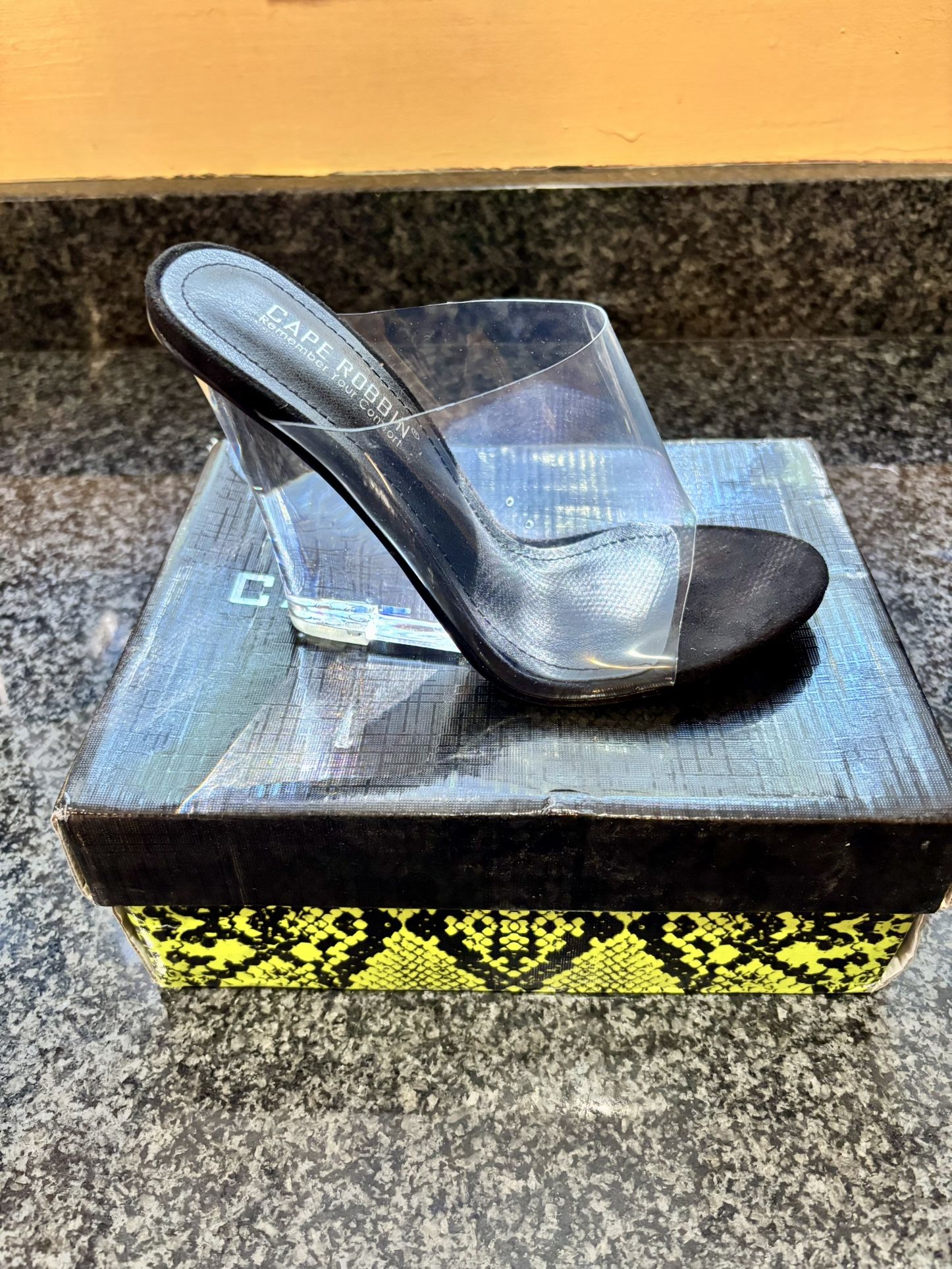 Clear Wedge Heels - Brand New
