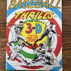 Baseball Thrills 3-D By Ray Zone 1990-Excellent Condition-Very Nice! Babe Ruth Lou Gehrig, Ted Williams
