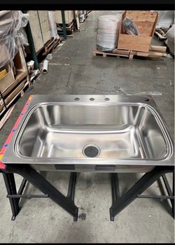 New Kohler 33” x22” Drop in Single Bowl 18 Gauge Stainless Steel Kitchen Sink w/ 4 Faucet Holes