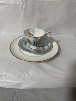 Vintage Porcelain Tea Cup, Saucer, and Plate Trio