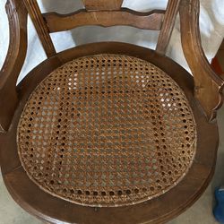 Antique Hand carved Caned Seat Chairs