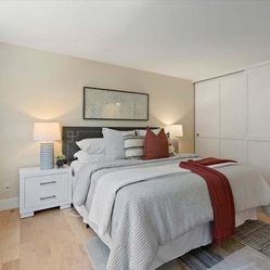 BED, BED COVER , BEDFRAME, BEDSIDE DRAWERS AND MIRROR AVAILABLE AS SEEN IN PICTURES 