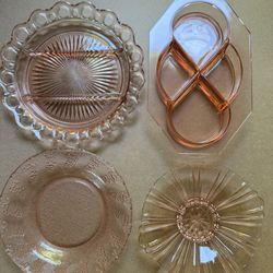 Pink Depression Glass - 4 Pieces $50