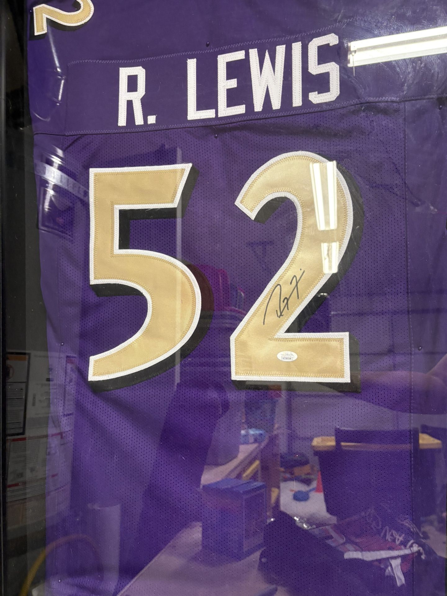 Ray Lewis Signed Jersey With COA And Case
