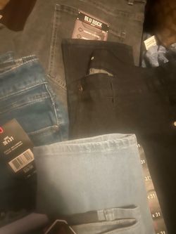 Four pair of new jeans size 36 x 31 blue rock