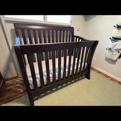 FREE Dark Wood Baby Crib