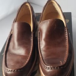 UGG Mens Via Ponte Loafers Shoes Brown Slip On Moc Toe Low Top Leather 10