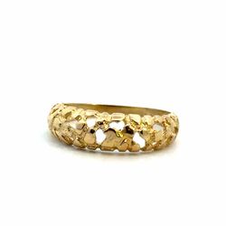 Woman’s Ladies 10k Yellow Gold Nugget Band Ring Size 3 GP3130649