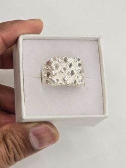 925 Sterling Silver Nugget Ring Size 9.5, 10.5, 12