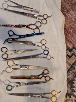 Shears Scissors Grooming Thinners Straight Curved