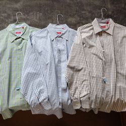 3 XL Izod Button Up Shirts