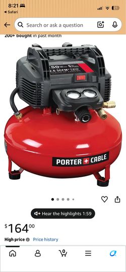 Porter-Cable 6 Gal. 150 PSI Portable Electric Pancake Air Compressor