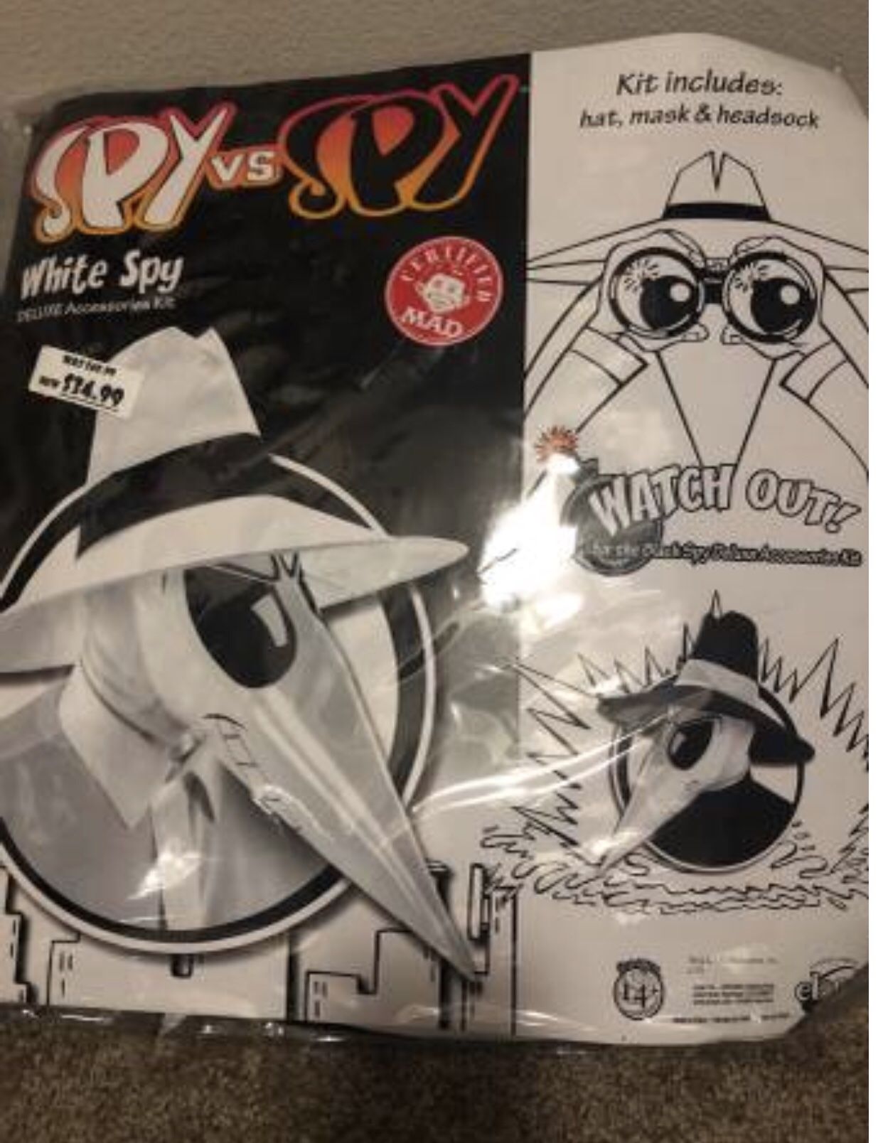 Spy vs Spy white and black Halloween Costume