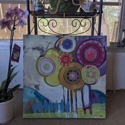 Brightly Colored Abstract Painting 