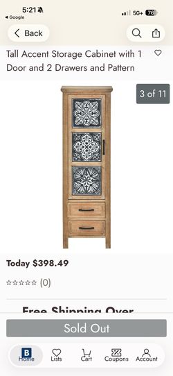 Tall Accent Storage Cabinet
