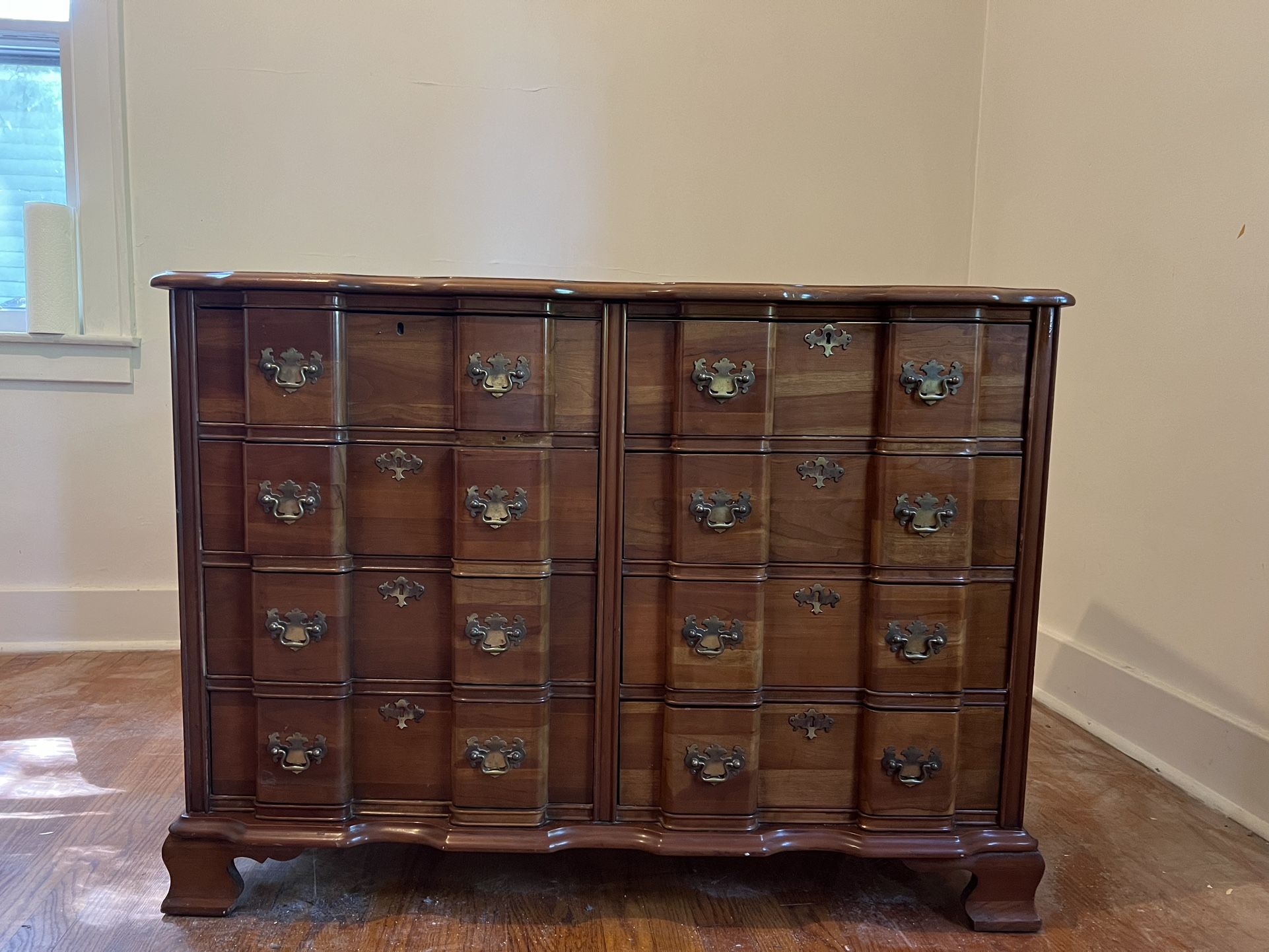 Solid Cherry Wood Antique Dresser