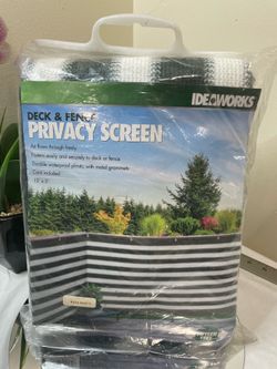 IdeaWorks Deck & Fence Privacy Screen - 15' x 3' Stripe New In Pack