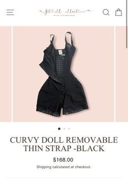 CURVY DOLL REMOVABLE THIN STRAP -BLACK