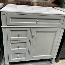 SALE $240 Each Newly Assembled Solid Wood Frame 30” Bathroom Vanity w/ Sink Storage Cabinet