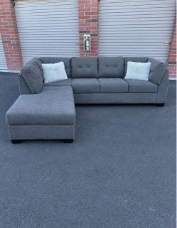 WITH DELIVERY sectional couch gray