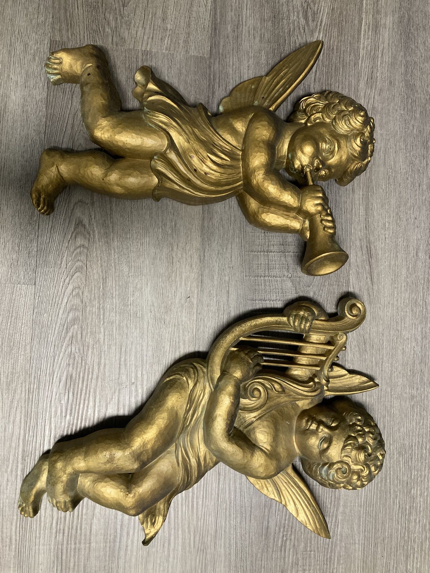 Pair Of Cherubs By Roco incorporated 15 inches tall