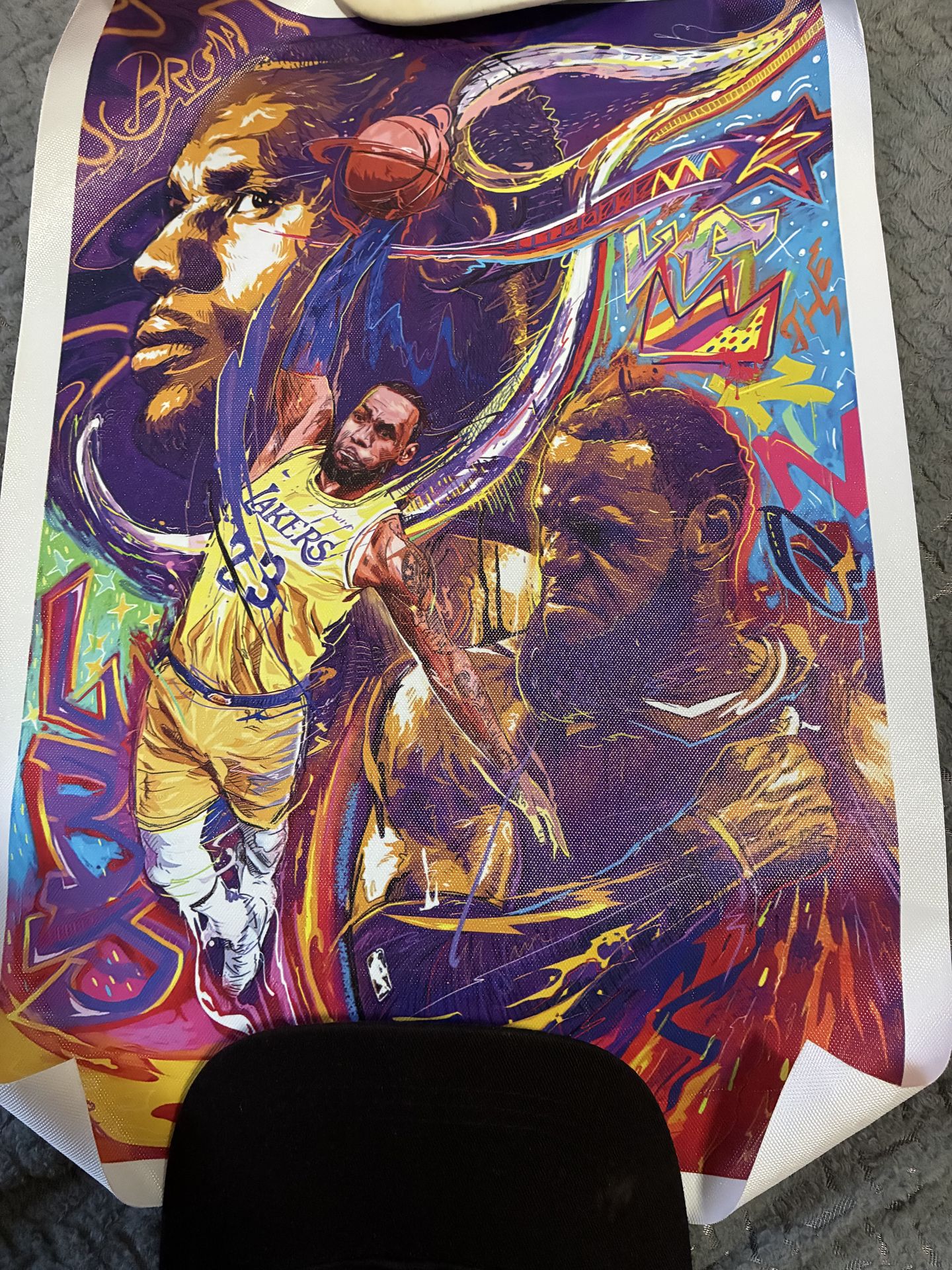 LeBron James poster on canvas