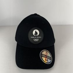 2024 Paris Olympics Strapback Hat Black Paris Patch 3D Logo Sports Baseball Cap