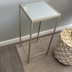 Mirror Top End Table