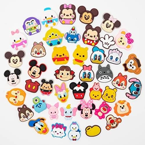 44 PCS Cartoon Characters Croc Charms for Girls Boys Kids