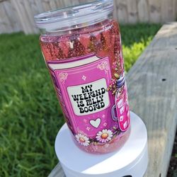 Weekend Is Booked Snow Globe Tumbler 