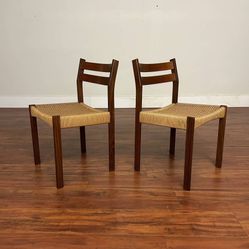 Danish Modern Vintage Teak Dining Chairs, Each - Many More Items In Stock!