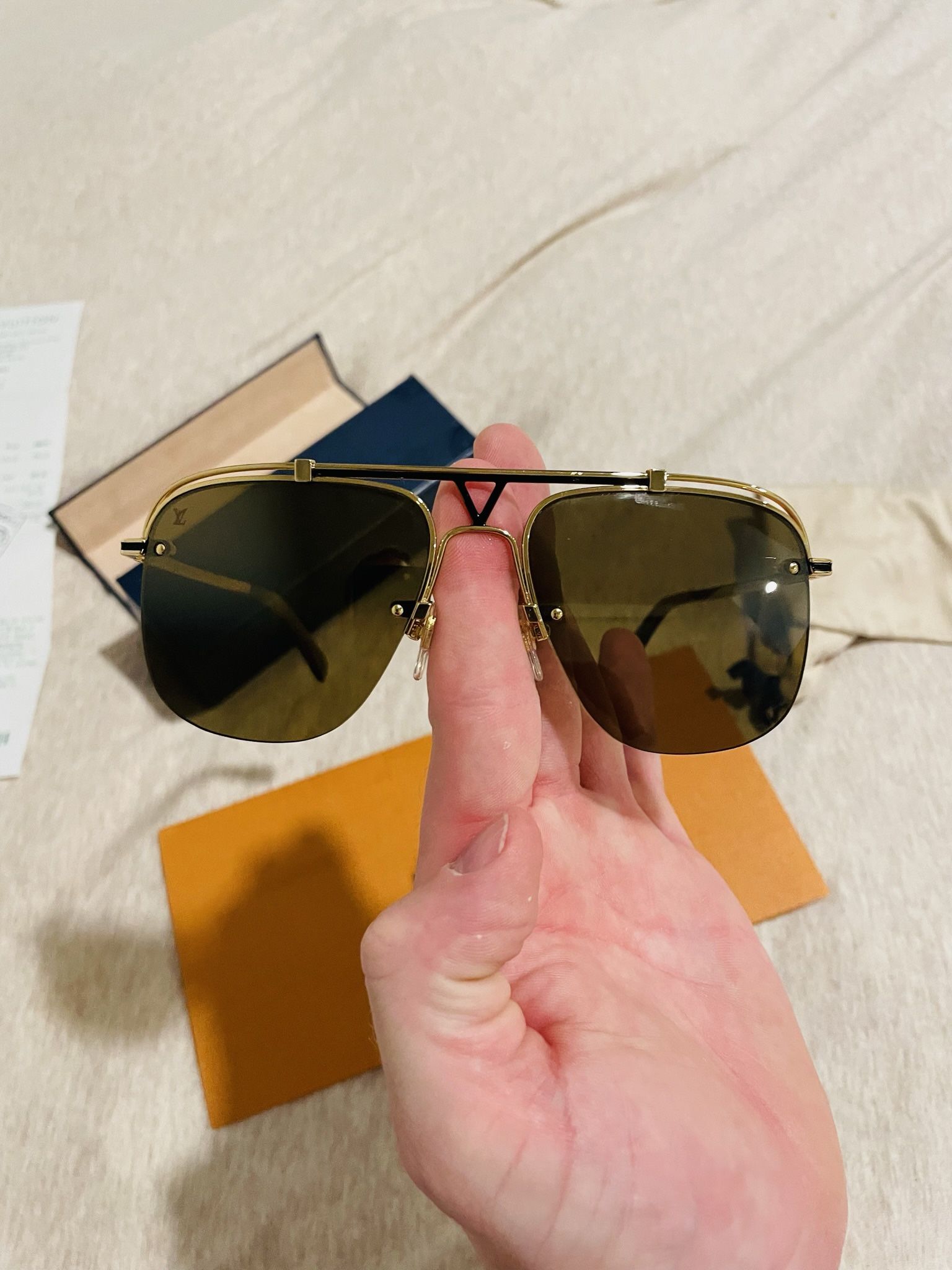 Louis Vuitton Gold Sunglasses - Rare and Excellent Conditon 