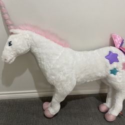 Unicorn stuffed animal 2 Ft Tall- Melissa &Doug