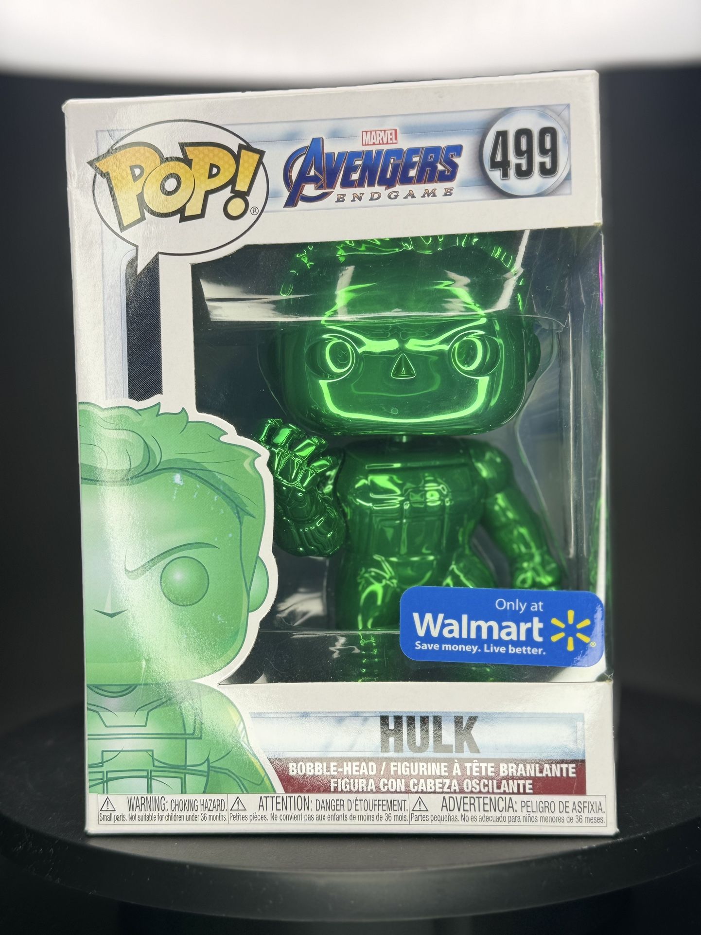 Funko Pop! Marvel Avengers Endgame: (Green Chrome) Hulk #499 (Walmart Exclusive)