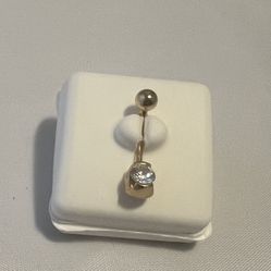 Body Gems Body Jewelry Gold Cubic Zirconia 