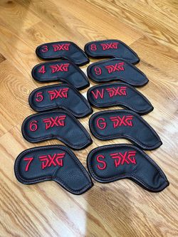 [MAGNETIC] PXG  Iron Head Cover 10Pcs 3-W, G, S (Black & Red)