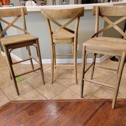 World Market Bar Height Wood Stools