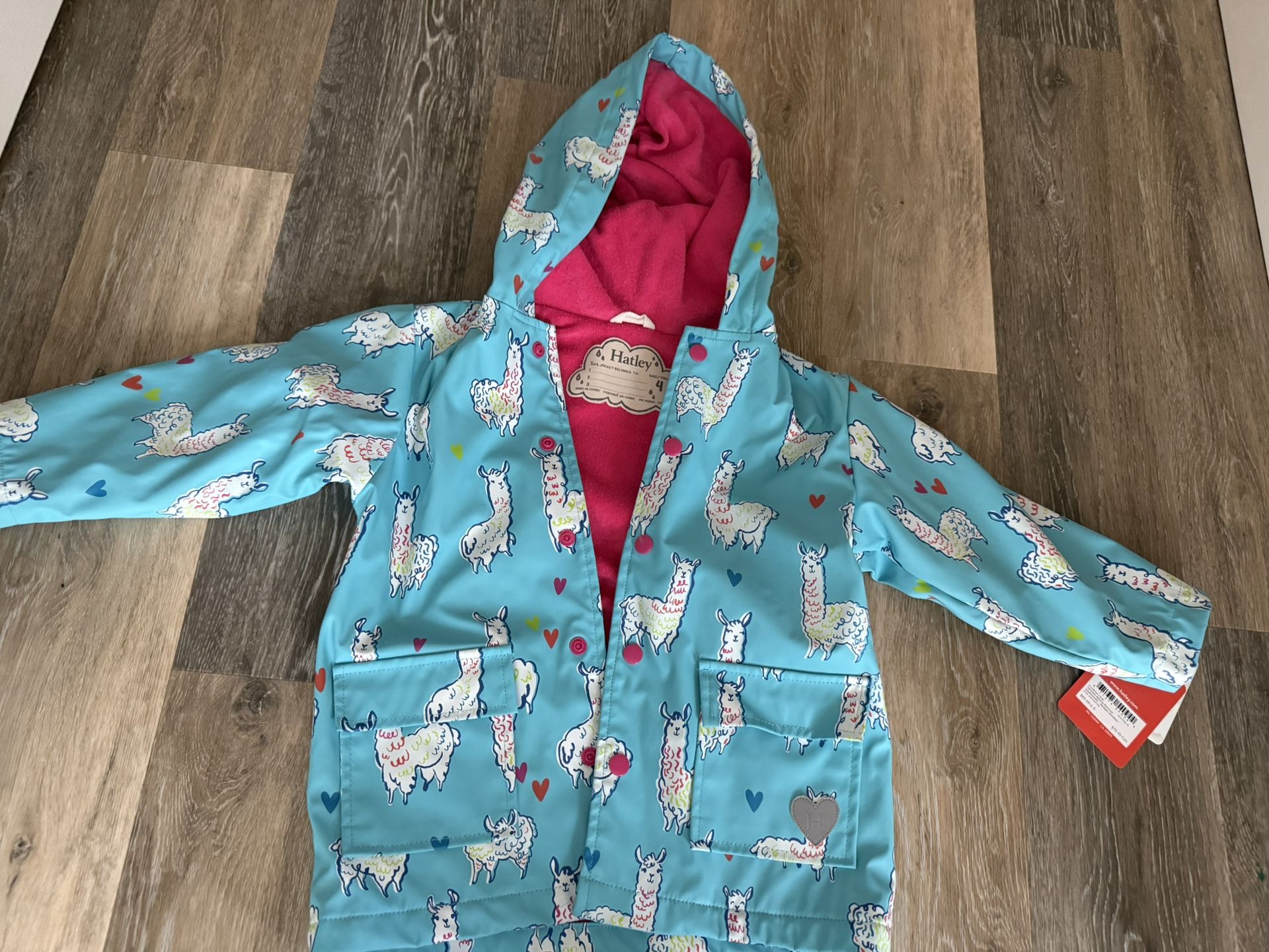 hately rain jacket girls