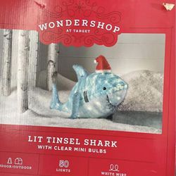 Wondershop at Target Lit Tinsel Shark 17" Tall Indoor/outdoor Lights Up