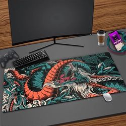 Japanese Dragon Large Mousepad 