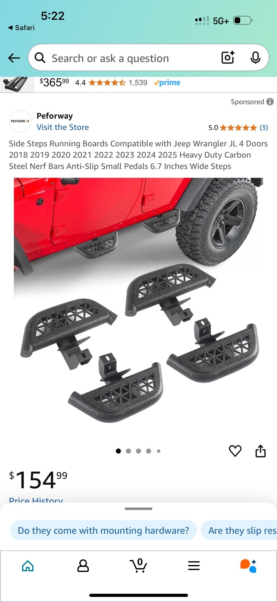 Jeep Wrangler JL Side Steps