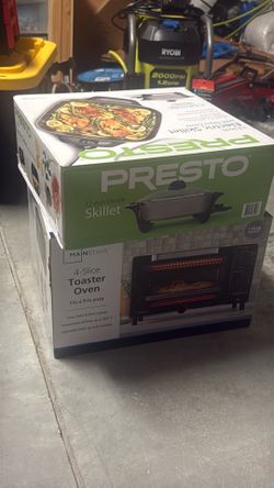 Skillet and toaster oven in box never used