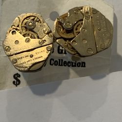 Gold Watch Cuff Links Antique